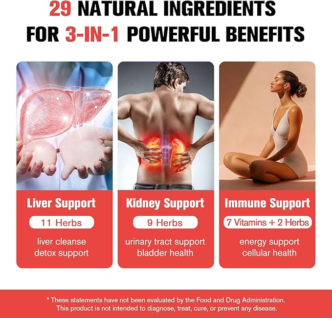 Kidney and Liver Cleanse Detox & Repair Drops - 2 Pack (60ml Each), Cranberry & Milk Thistle Supplement with Artichoke, Astragalus - Natural Herbal Support for Liver, Kidney & Urinary Tract Health