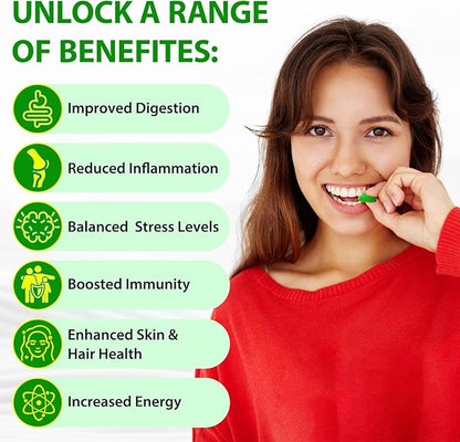 Sea Moss Gummies, Sea Moss, Bladderwrack, Ashwagandha, Burdock Root, Energy, Immune Support, 60 Vegan Gummies