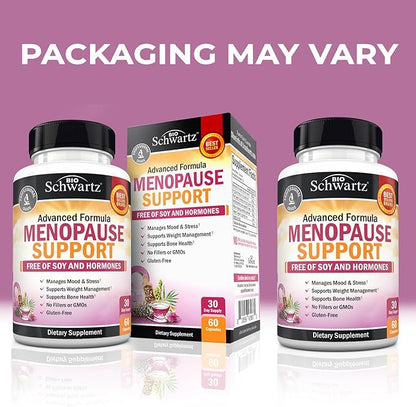 Herbal Menopause Support for Women - Supports Healthy Mood and Balance with Milk Thistle Chasteberry Black Cohosh Red Clover Turmeric Ginger - Menopause Supplements for Women - 60 Veggie Capsules