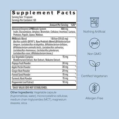 Zenwise Health 3-in-1 Womens Probiotic Supplement for Digestive, Gut Flora & Vaginal Health - Daily Probiotics & Prebiotics for Women with Digestive Enzymes Supports Bloating & Gas Relief - 60 Count