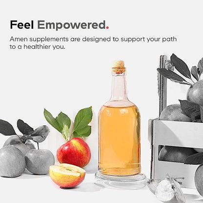 Amen Multi Collagen Peptides Capsules with Hyaluronic Acid and Vitamin C - 5 Types of Collagen Protein Type I, II, III, V, X - Grass Fed Hydrolyzed - 18 Amino Acids - Collagen Supplement - 90 Pills