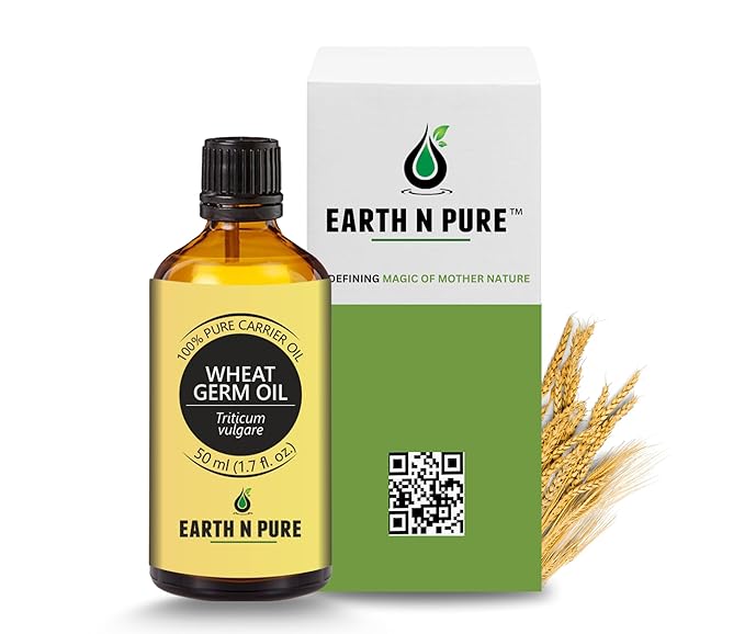 EARTH N PURE Wheat Germ Oil (Gehu Oil) Cold Pressed, Natural and Therapeutic Grade- 50 ml