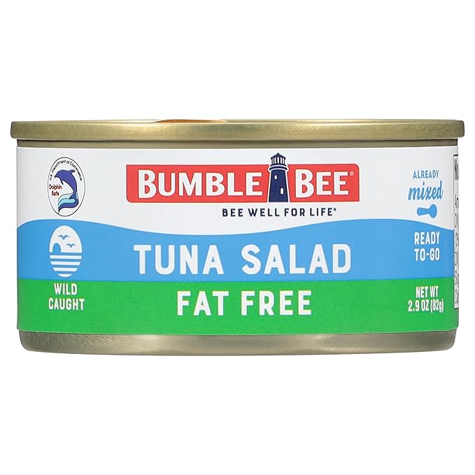Bumble Bee Snack On The Run! Protein Snack Pack - 8g Protein per Box - Fat Free Tuna Salad with Crackers Kit - Ready to Eat Easy-Open Can - Wild Caught MSC-Certified Tuna (Pack of 1)