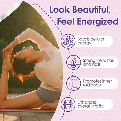Collagen Peptides Powder - Hydrolyzed Collagen with Vitamin C, Hyaluronic Acid & Biotin - Skin, Hair, Nails, Joint & Anti-Aging Support, 35 Servings