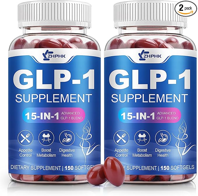 GLP-1 Supplement Natural Activator Formula GLP1 for Women & Men, with Probiotic, Hops, Green Tea for Energy, Gut Health, Hunger & Metabolism Support, 300 Count