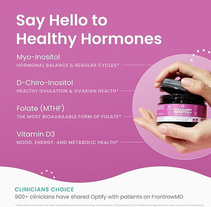 Premium Inositol Supplement - Myo-Inositol and D-Chiro Inositol Powder Plus Folate and Vitamin D - Ideal 40:1 Ratio - Hormone Balance & Healthy Ovarian Support for Women - Vitamin B8 - 30 Day Supply