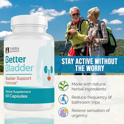 Better Bladder Control Supplement for Women & Men – Bladder Support Supplement to Help Reduce Urinary Leaks, Frequency & Urgency - 60 Count (1 Bottle)