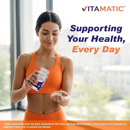 Vitamatic Glucosamine Chondroitin MSM 180 Veggie Capsules – Joint Support Supplement for Women & Men – Shellfish Free, Non-GMO