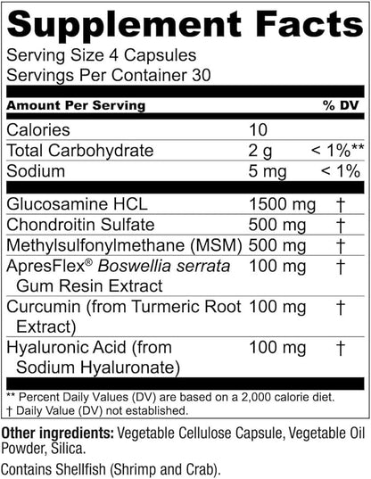 MoveWell by LiveConscious Glucosamine Chondroitin with MSM, Hyaluronic Acid, and More | Joint Health Supplement (2-Pack)