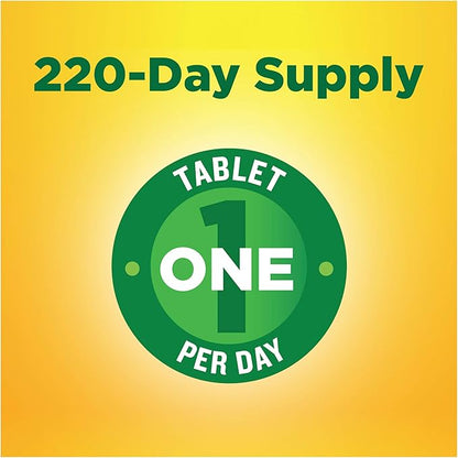 Vitamin D3, 220 Tablets, Vitamin D 2000 IU (50 mcg) Helps Support Immune Health, Strong Bones and Teeth, & Muscle Function, 250% of Daily Value for Vitamin D in One Daily Tablet