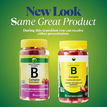 KP+ Vitamin B Complex | 70 Vegetarian Gummies | Supports Energy Metabolism & Nervous System Health | Strawberry Flavor | Pack of 2