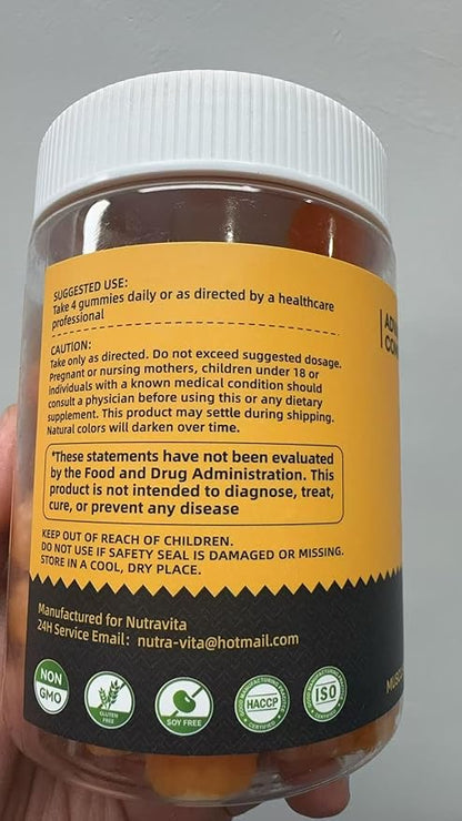 Nutravita EAA Gummies 120 Gummies (Orange), Essential Amino Acids - All 9 Essential Aminos (EAA) and All Branched-Chain Aminos (BCAAs), Non-GMO, Gluten Free, Vegetarian Friendly