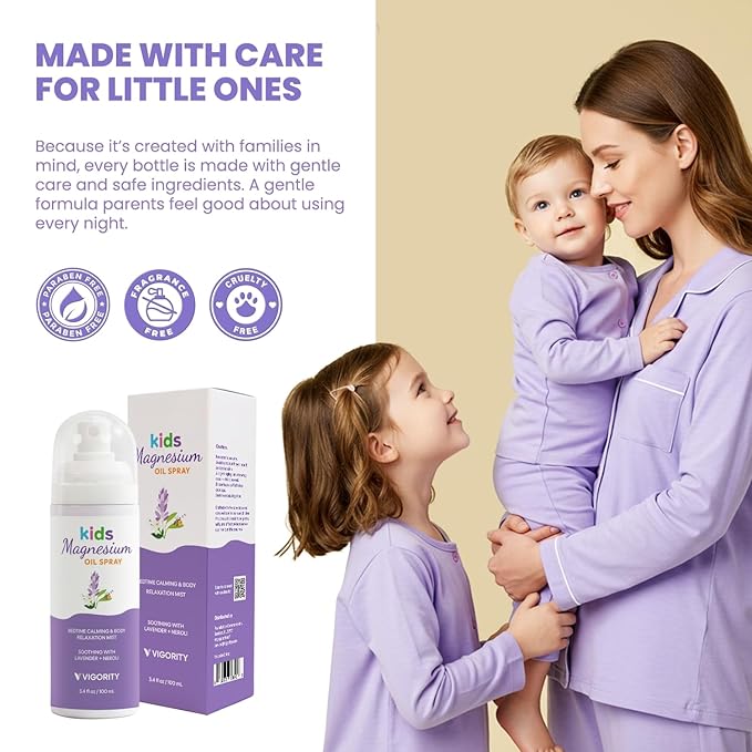 Kids Magnesium Sleep Spray with Lavender & Neroli – Calming Bedtime Mist for Legs, Feet & Body - Gentle Magnesium Oil Spray for Kids - Aromatherapy Pillow & Room Spray for Relaxation & Comfort