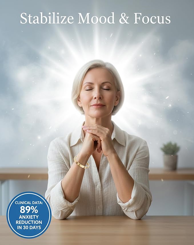 Kalm Bracelet Menopause: Your Natural Menopause Solution, Bracelet for Menopause Relief, Hot Flashes & Pain, Adjustable Bracelets for Women - Natural Hormonal Balance (Gold)