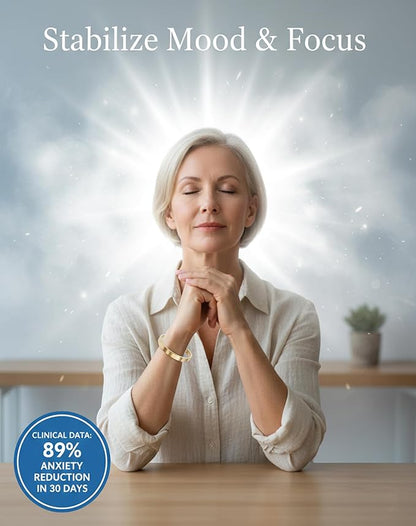 Kalm Bracelet Menopause: Your Natural Menopause Solution, Bracelet for Menopause Relief, Hot Flashes & Pain, Adjustable Bracelets for Women - Natural Hormonal Balance (Rose Gold)