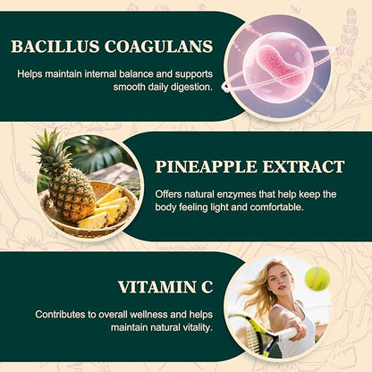 Probiotic Gummies for Women - Support for Feminine Wellness, pH Balance, Probiotic Formula, Gluten-Free, Vegan, Tropical Pineapple Flavor, 60 Gummies (30 Servings)
