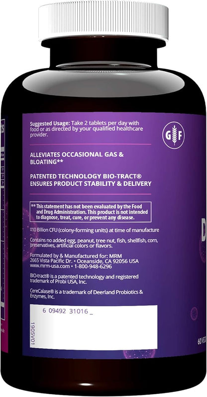 MRM Nutrition Digest-IC Plant-Based Digestive Enzymes - Supports Digestion & May Help Alleviate Occasional Gas & Bloating, Contains Probiotics, Enzymes, & Herbs, Vegetarian & Gluten-Free, 30 Servings