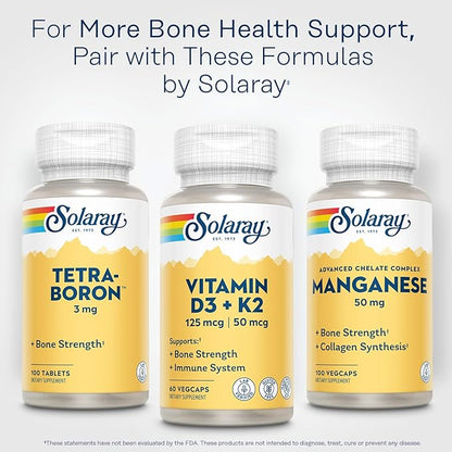 SOLARAY Vitamin D3 K2, K2 D3 Vitamin Supplement for Calcium Absorption, Bone Strength, Cardiovascular & Immune Function Support, Made Without Soy, 60-Day Guarantee, 60 Servings, 60 VegCaps