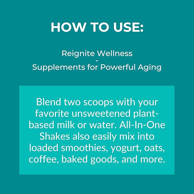 Reignite Wellness by JJ Virgin | Chocolate Paleo-Inspired All-in-One Shake | Gluten Free + Dairy Free Protein Powder | Contains 20G of Beef Protein with Vitamins, Minerals, Amino Acids | 30 Servings