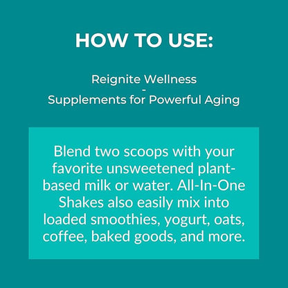 Reignite Wellness by JJ Virgin | Chocolate Paleo-Inspired All-in-One Shake | Gluten Free + Dairy Free Protein Powder | Contains 20G of Beef Protein with Vitamins, Minerals, Amino Acids | 30 Servings