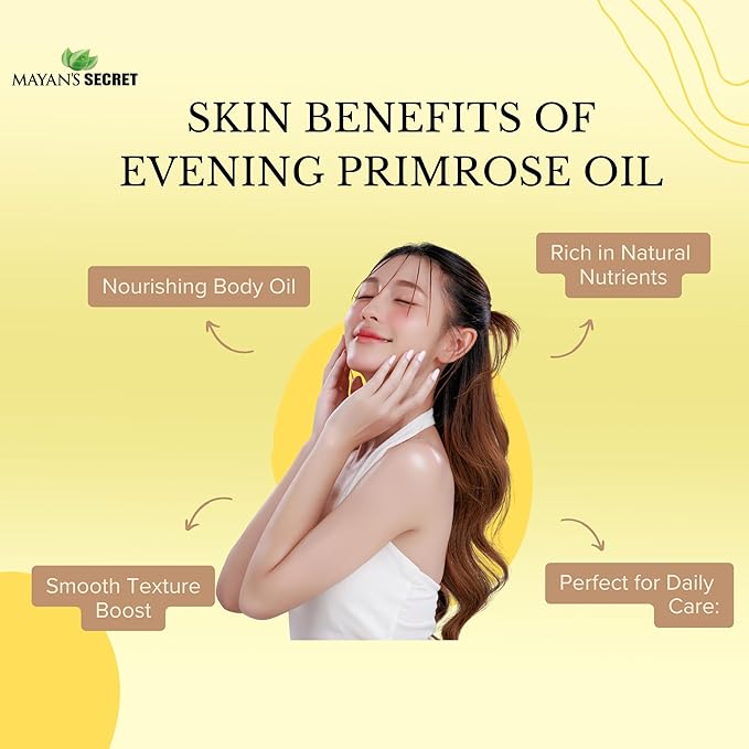 Evening Primrose Oil USDA Certified Organic/Natural/Undiluted/Unrefined/Cold Pressed Carrier Oil. Rejuvenate and moisturize The Skin and Hair