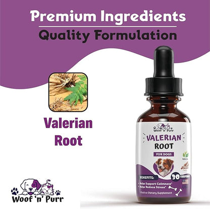 Valerian Root for Dogs - Valerian for Dogs - Helps to Calm & Relax, and Much More - Dog Anxiety Relief - Dog Calming - Dog Sleep Aid - Sleep Aid for Dogs - Dog Calming Supplement - 1 fl oz