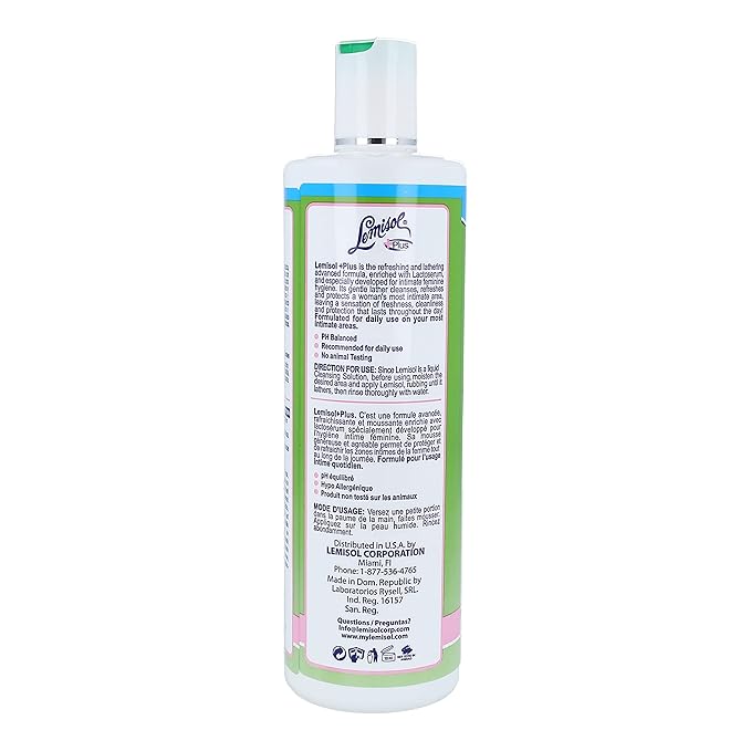 Lemisol Plus, Gentle Daily Cleanser, original refreshing formula - 16 oz(pack of 3)
