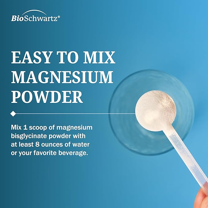 Magnesium Bisglycinate Powder Chelated Supplement - High Absorption Magnesium Glycinate Powder Supplement for Women and Men - Sleep, Muscle, Bone & Joint Support - Non-GMO Chelate - 237g, 60 Servings