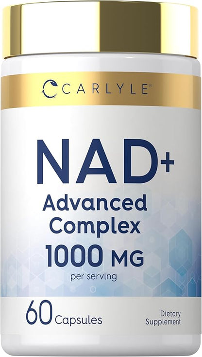 Carlyle NAD+ Supplement for Women & Men | 1000 mg | 60 Capsules | Advanced Complex with Resveratrol and Collagen | Non-GMO & Gluten Free
