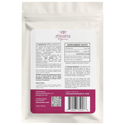Super Value Pack 5 LB - Organic Red Clover Herb & Flowers Cut and Sifted – Edible Grade for Herbal Tea Blends