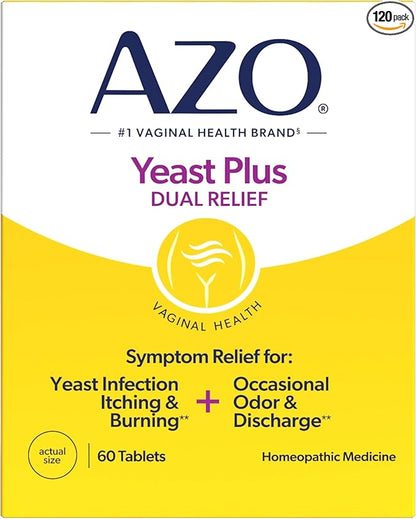 AZO YeastPlus Tablets 60 Count (Pack of 12)