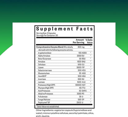 Seeking Health Digestive Enzymes- Enzymes for Protein, carbohydrates, fats, Lactose, and starches to Support Healthy Digestion- 60 Capsules