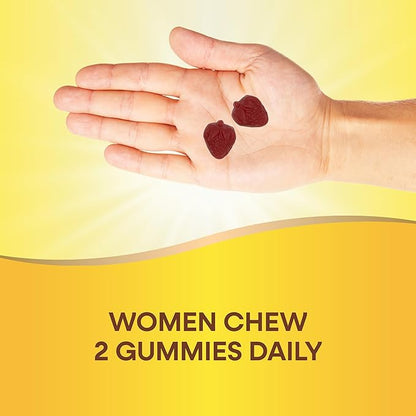 Nature’s Way Alive! Zero Sugar Women's Gummy Multivitamins, Energy Metabolism*, Hair, Skin, Nails*, B-Vitamins, No Sugar Alcohols, Plant-Based Sweeteners, Strawberry Flavored, 80 Gummies