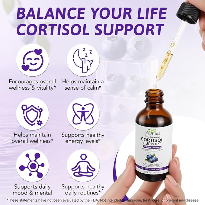 Cortisol Supplements for Women & Men - Control & Lower High Cortisol Level-Adrenal Health Balance Sleep Stress Support, Hormone Balanced for Women, Mood Focus,Cortisol Calm