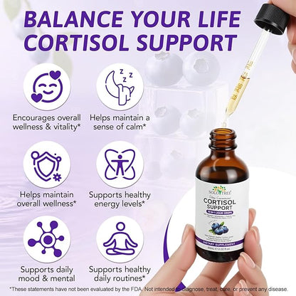 Cortisol Supplements for Women & Men - Control & Lower High Cortisol Level-Adrenal Health Balance Sleep Stress Support, Hormone Balanced for Women, Mood Focus,Cortisol Calm
