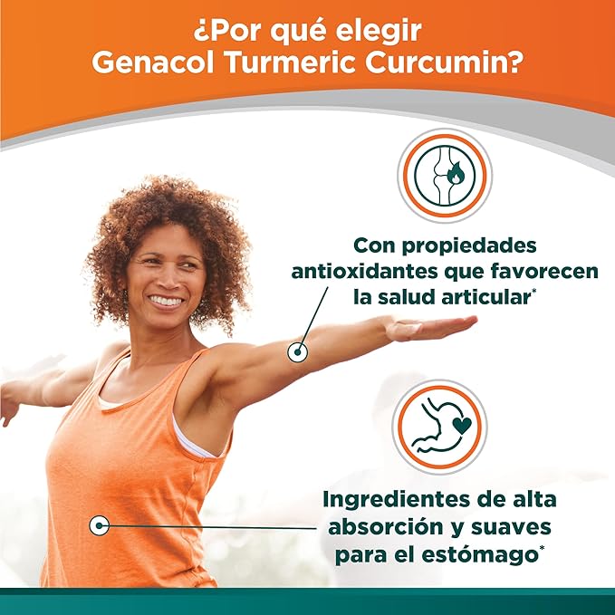 Genacol Turmeric Curcumin, Ultra-Hydrolyzed Collagen Peptides Supplement with Black Pepper Extract (BioPerine), Soothe Your Joints, Enhanced Absorption, 90 Capsules (30-Day Supply)