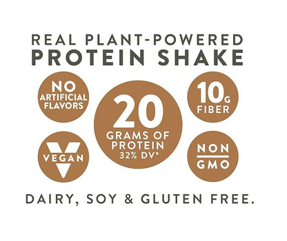 Evolve Plant Based Protein Shake, Café Mocha, 20g Vegan Protein, Dairy Free, No Artificial Sweeteners, Non-GMO, 10g Fiber, 11oz, (24 Pack) (Formula May Vary)
