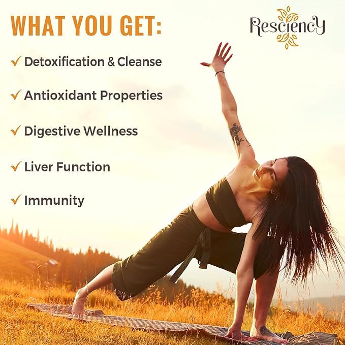 Resciency Detox Binder Supplement – Activated Charcoal, Zeolite, Bentonite Clay, Milk Thistle, Proprietary Blends - Liver & Gut, Max Absorption, 270 Vegan Capsules