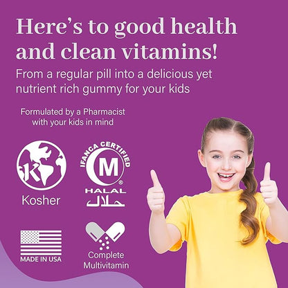 Salaam Nutritionals - Multivitamins, Multivitamins for Kids, Gummy Vitamins with 13 Essential Vitamins + Minerals, Bone and Immunity Support, 90 Count, 3 Packs