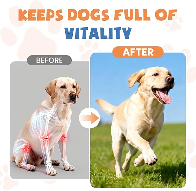 Collagen for Dogs,4.22oz (120ml) Liquid Collagen for Dogs,Enhances Joint Support,Flexibility,Cartilage and Mobility,Relieves Itching in Allergic,Liquid Drops Suitable for Cats and No Side Effects