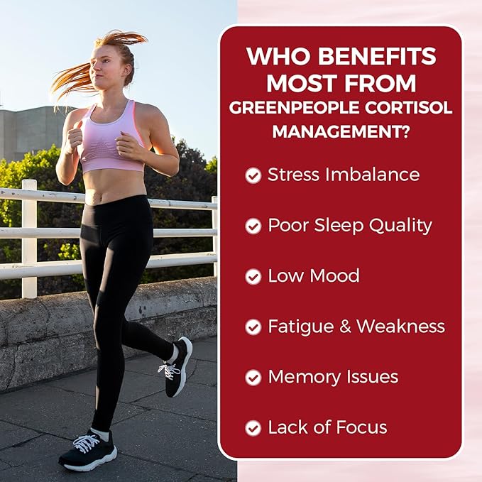 GREENPEOPLE Cortisol Supplements for Women & Men - Cortisol Reducer Detox Manager w/KSM-66 Ashwagandha/Magnesium/L-theanine/GABA/Vitamin B6 for Mood/Sleep/Stress Relief 90 CT Raspberry Flavor Gummies