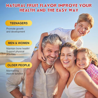 (3 Pack) Sugar Free Calcium Citrate Gummies 1200 mg with Vitamin d3, K2, Magnesium, Zinc for Bone, Muscle & Immune Support, High Absorption Calcium Supplement for Women, Raspberry Flavor, 60 Chews