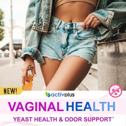 Vaginal Health 5-in-1 Vaginal Odor HP-V Immunity Support pH balance Yeast Itching Dryness Support - 2X Absorption Clinical Strength - Mushrooms Hyaluronic Acid Astragalus Curcumin14 Vaginal Capsules