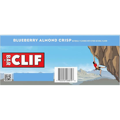 CLIF BAR - Energy Protein Bars - Blueberry Almond Crisp - Made with Organic Oats - Energy Bars - Non-GMO - (10 Pack)