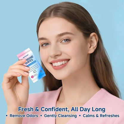 Feminine Hygiene Wipes for Women, pH Balanced & Hypoallergenic Intimate Wipes, Alcohol-Free, Gentle Female Personal Wipes, Convenient Mini Packs for Daily Use & On-The-Go，64 Wipes (Pack of 8)
