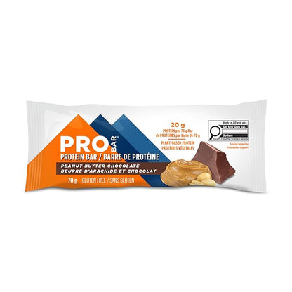 PROBAR - PROTEIN Bar, Peanut Butter Chocolate, Non-GMO, Gluten-Free, Healthy, Plant-Based, Whole-Food Ingredients, Natural Energy (12 Count)