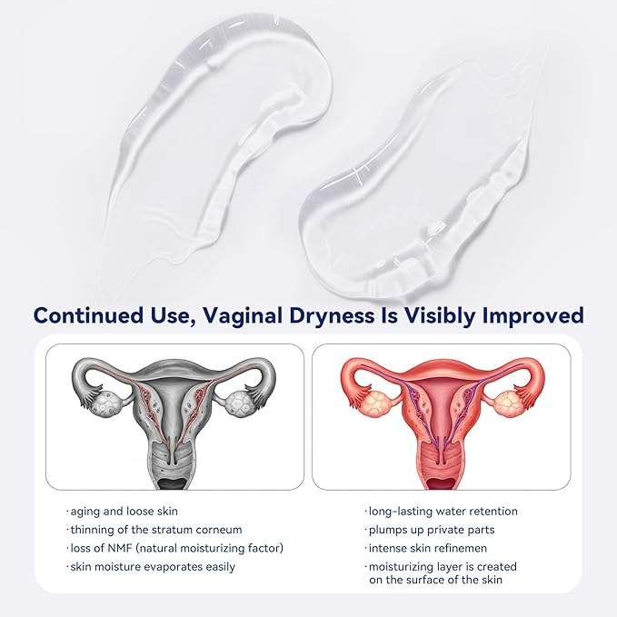 Vaginal Moisturizer, Moisturizing Vaginal Gel with 14mg Hyaluronic Acid-Natural, Gentle Hydration, Hormone-Free Gel for Dryness Relief & pH Balance (12pack)