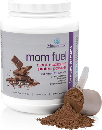 Dairy-Free Meal Replacement Protein Powder for Women - Plant & Collagen Protein Blend | 20g Protein (Dutch Chocolate)