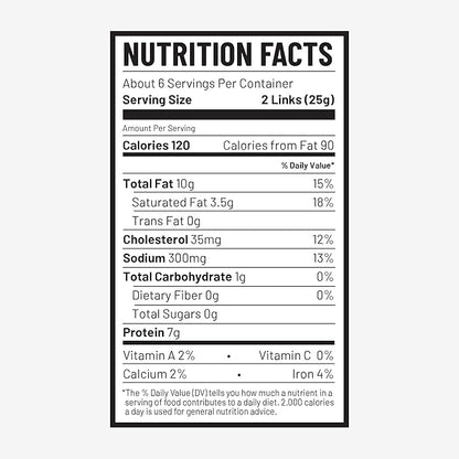 Duke's Pork Chorizo & Lime Smoked Shorty Sausages, 7g Protein Per Serving, 5 oz. (Pack of 3)