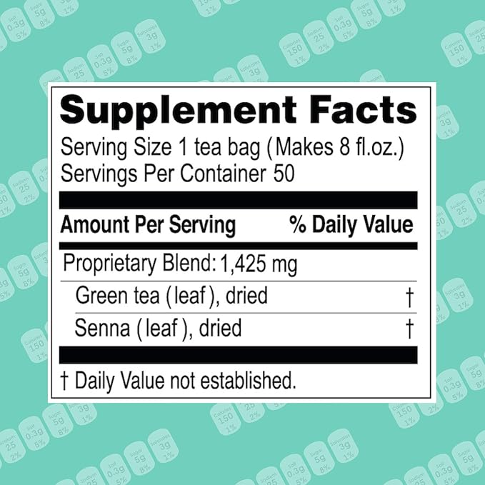 Hyleys Slim Tea Weight Loss Herbal Supplement with Goji Berry - Cleanse and Detox - 50 Tea Bags (6 Pack)